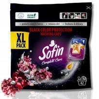 Skalbimo kapsulės Sofin Dark Black, spalvų apsauga, 42 vnt.