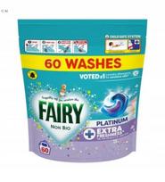 Skalbimo kapsulės Fairy Non Bio Platinium, hipoalerginės, 60 vnt.