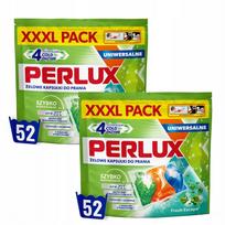 Skalbimo kapsulės PERLUX 3in1, 104 vnt., universalios
