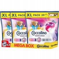 Skalbimo kapsulės spalvotiems audiniams Coccolino XL, 3 x 39 skalbimų
