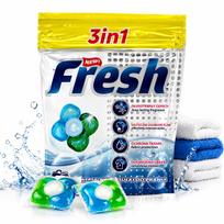 Skalbimo kapsulės Fresh 3in1, 20 vnt., universalios, ilgai išliekantis kvapas