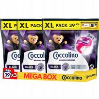 Skalbimo kapsulės Coccolino XL juodiems ir tamsiems audiniams, 3 x 39 skalbimų