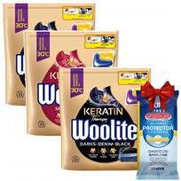 Skalbimo kapsulės juodiems ir spalvotiems drabužiams Woolite, 33 vnt., 3 pakuotės + dovana