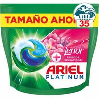 Skalbimo kapsulės ARIEL Platinum su LENOR Fresh Sensation, 35 vnt.