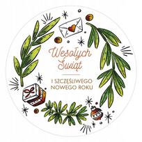 Kalėdiniai lipdukai floristams, kavinėms, konditeriams, 100 vnt.