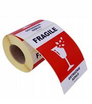 Lipdukai „FRAGILE-GLASS“, 500 vnt., Premium