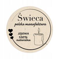 Lipdukai sojų vaško žvakėms, 100% natūralūs, fi37, manufaktūra, 48 vnt.