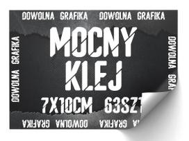 Lipdukai su logotipu, stačiakampiai, stiprūs klijai, 7x10 cm, 63 vnt.
