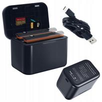 Įkroviklis 1One A597 su dviem USB akumuliatoriais Insta360 ONE X4 kamerai
