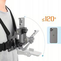 Krūtinės dirželis telefonui, GoPro ir DJI kameroms