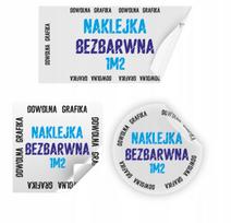 Skaidrūs lipdukai su logotipu, individualios formos, 1 m²