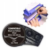 Vinilinė juosta Brady M21-500-595-YL, 12,7 mm, 6,4 m, geltona, spausdintuvams