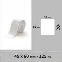 Lipdukai Niimbot R, 45x60 mm, balti, 125 vnt., B21/B21S/B3/B1S