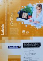 Lipnios etiketės Rayfilm, baltos matinės, 210x148,5 mm, lazeriniams ir rašaliniams spausdintuvams, 100 lapų