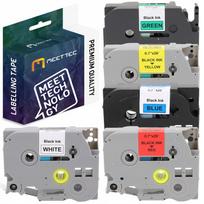 Spalvotos 18 mm juostos Brother P-Touch Tze 241/441/541/641/741, 5 vnt.
