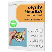 Blizgūs vinilo lipdukai spausdinimui, atsparūs vandeniui, A4, 25 lapai
