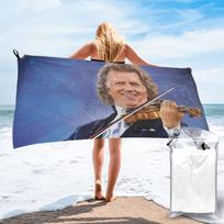 Andre Rieu Geriausių Andre Rieu Paplūdimio rankšluostis Minkštas mikropluoštas Greitai džiūstantis Sugeriantis Greiti rankšluosčiai voniai W30*H60(CM) brown