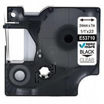 Etiketės juostelė DYMO D1 53710, 24 mm x 7 m, permatoma su juodu tekstu