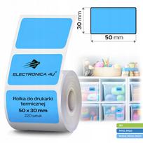 Lipnios etiketės B3, Phomemo M110, M200, M220, M221 spausdintuvams, 50x30 mm