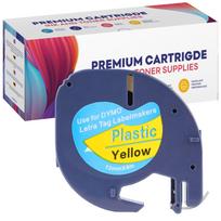 Plastikinė DYMO LetraTag juosta, 12 mm x 4 m, geltona, 59423