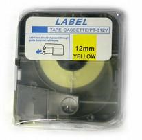 Etiketės juosta LETATWIN LM-TP312Y, 12 mm, geltona, juodas užrašas, LM-300