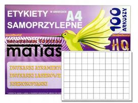 Lipdukai 25x25 mm, balti, A4 lapas, 100 vnt.