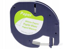Popierinė etiketės juostelė Dymo LetraTag A 91220, 12 mm x 4 m, balta, 6 vnt.