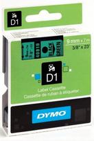 Lipni juostelė DYMO D1, 9 mm x 7 m, žalia, juodas tekstas