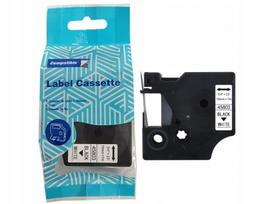 Užrašų juostelė PRISM Dymo D1 45803, 19 mm x 7 m, juoda ant balto, pakaitinė