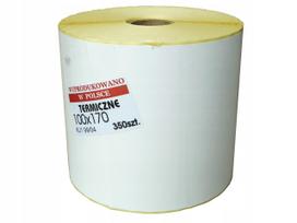 Termo lipdukai siuntoms, 100x170 mm, balti, 350 vnt., RUBBER klijai