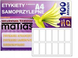 Lipdukai A4, balti, 90x42 mm, 100 lapų