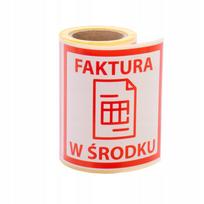 Lipdukai siuntoms "Invoice inside", 100 vnt.