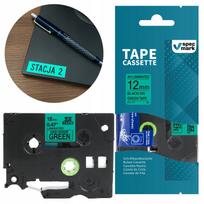 Lipni juostelė BROTHER TZe-731, 12 mm x 8 m, žalia, PT H110/E110