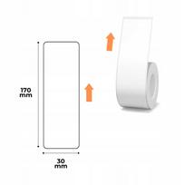 Lipdukų juostelės NIIMBOT, baltos, 30 x 170 mm, 45 vnt., tinka B1, B21/B21 Pro, B3S