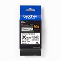 Lipni juostelė Brother TZE-S261, 36 mm, balta/juoda, stiprūs klijai, tinka P900W, P950NW