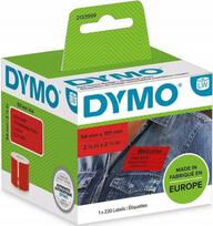 Etiketės DYMO 54x101 mm, raudonos, 220 vnt.