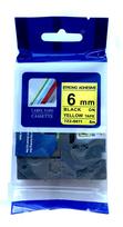 Juosta Brother TZ-S611 / TZe-S611, 6 mm, geltona, ypač lipni