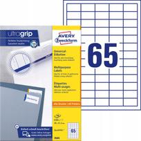 Lipdukai Avery Zweckform UltraGrip, 38 x 21,2 mm, A4, 100 lapų