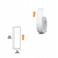 Lipdukai NIIMBOT, balti, 14x54 mm, 120 vnt., tinka D110/D110_M, D11/D11_H