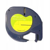Etiketės juostelė DYMO 12268 LetraTag, 12 mm, permatoma, juodas tekstas, suderinama