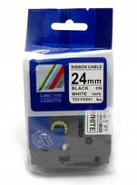 Juosta Brother TZ-FX251, 24 mm, balta, elastinga, laidams