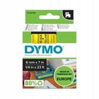 Lipni juostelė Dymo D1, 6 mm x 7 m, juoda/geltona (S0720790)