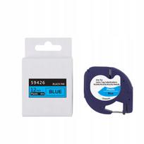 Plastikinė juostelė Dymo Letra Tag 59426, 12 mm, 4 m, mėlyna, juodas užrašas