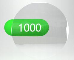 Permatomi apvalūs lipdukai, 4 cm, 1000 vnt., stiprūs klijai
