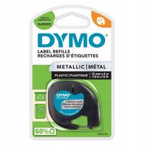 Plastikinė juostelė DYMO LetraTag, 12 mm x 4 m, sidabrinė