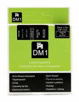Lipni juostelė Dymo 40921, 9 mm, juoda su balta spauda
