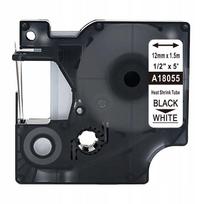 Termo susitraukianti juosta DYMO RHINO 18055, balta, 12 mm x 1,5 m, Ø3,0–5,1 mm