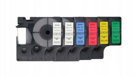 Juostelių rinkinys Dymo D1, 6 vnt., 6 mm, 7 m, 5 spalvos