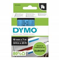 Lipni juostelė DYMO D1 S0720860, 19 mm x 7 m, juoda/mėlyna