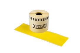 Lipni juosta Brother QL, 62 mm, geltona, DK22205